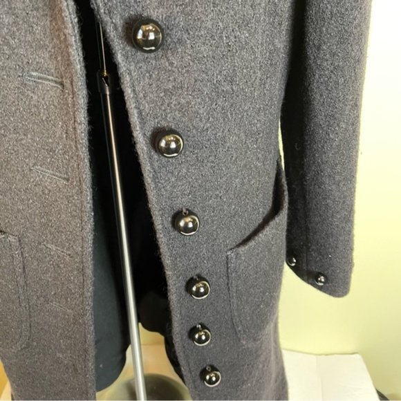 Moschino Jeans Vintage RARE Coat Ball Buttons Wool Midi Jacket Pockets Boucle 10 - Picture 12 of 16